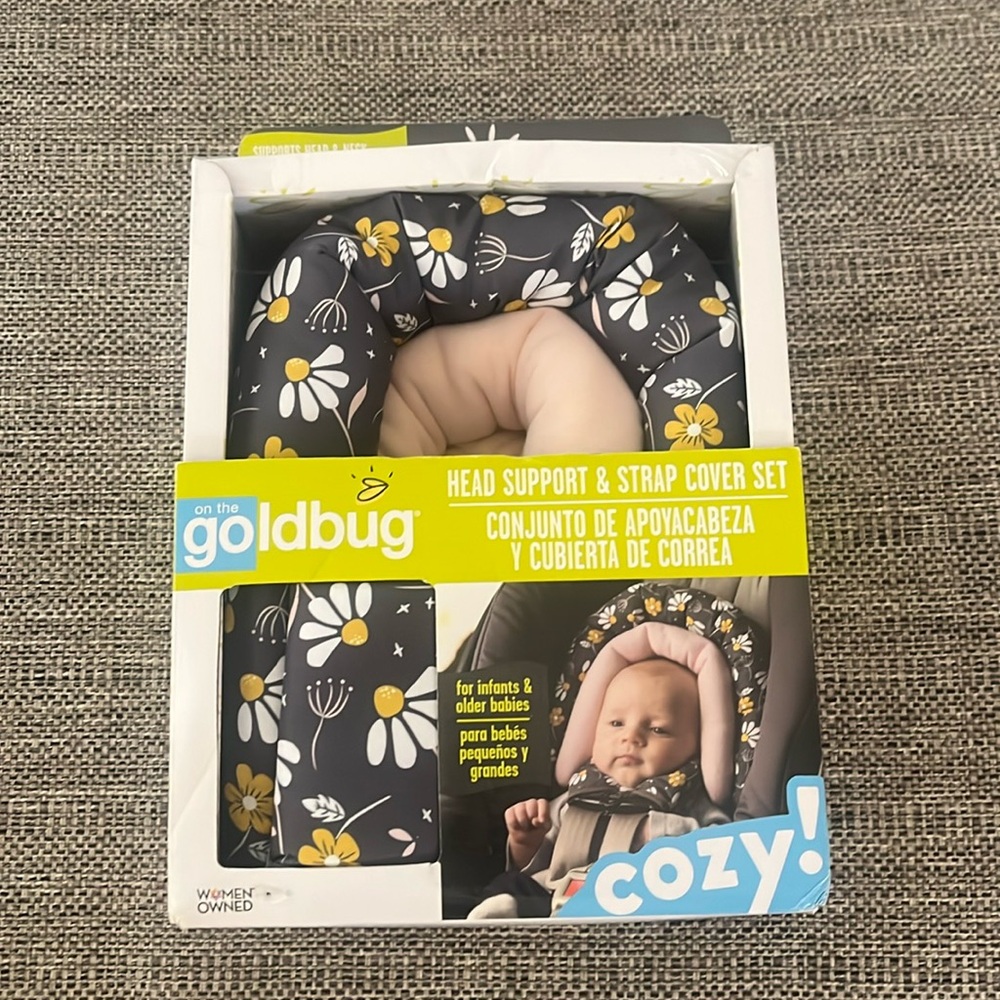 NEW GO by Goldbug Infant Head Support & Strap Cover Set